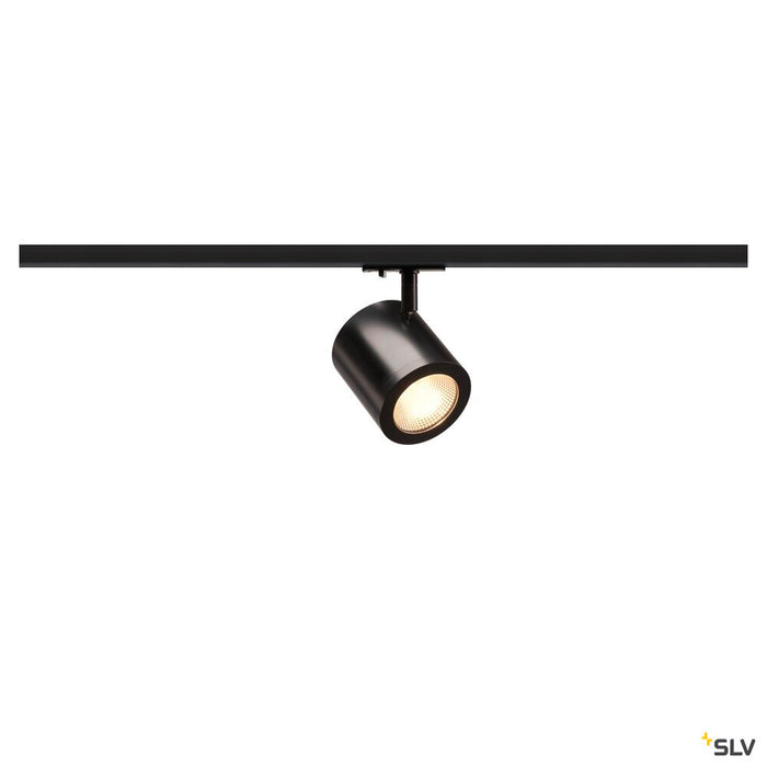 ENOLA_C, spot for 1-circuit high-voltage track, LED, 3000K, black, 55°, incl. 1-circuit adapter