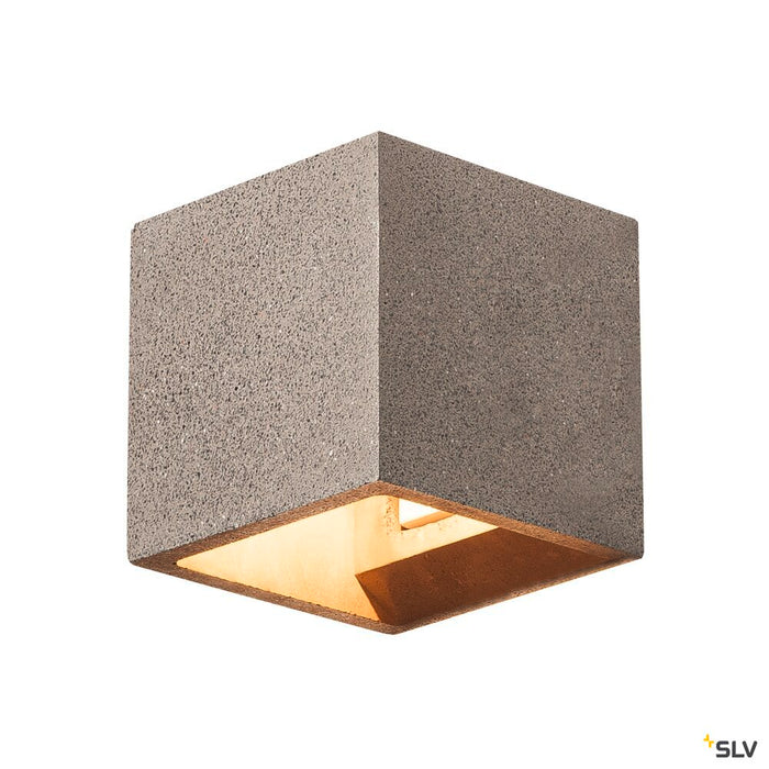 SOLID CUBE, wall light, QT14, black sandstone, max. 25W