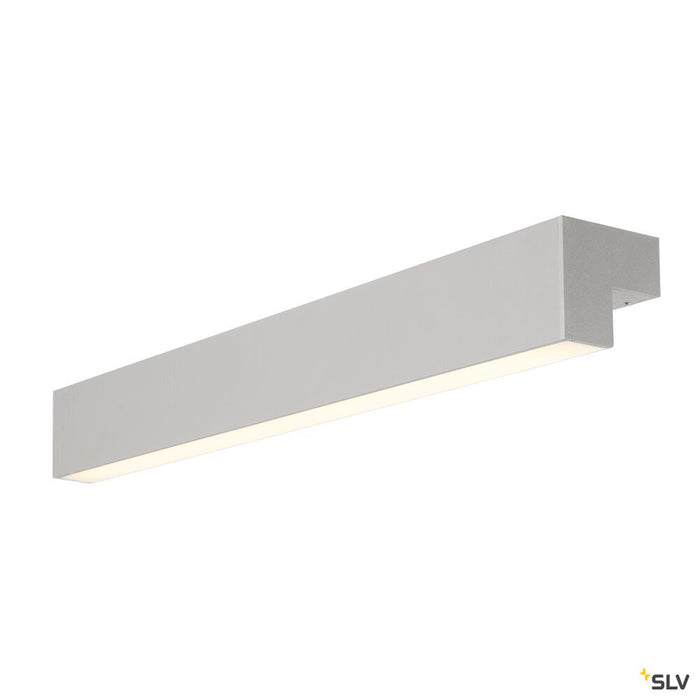 L-LINE 60 LED, wall and ceiling light, IP44, 3000K, 820lm, silver