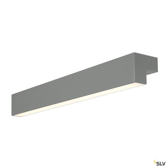 L-LINE 60 LED, wall and ceiling light, IP44, 3000K, 700lm, grey