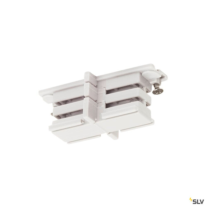 INSULATING CONNECTOR, for S-TRACK 240V 3-circuit surface-mounted track, insulated, traffic white