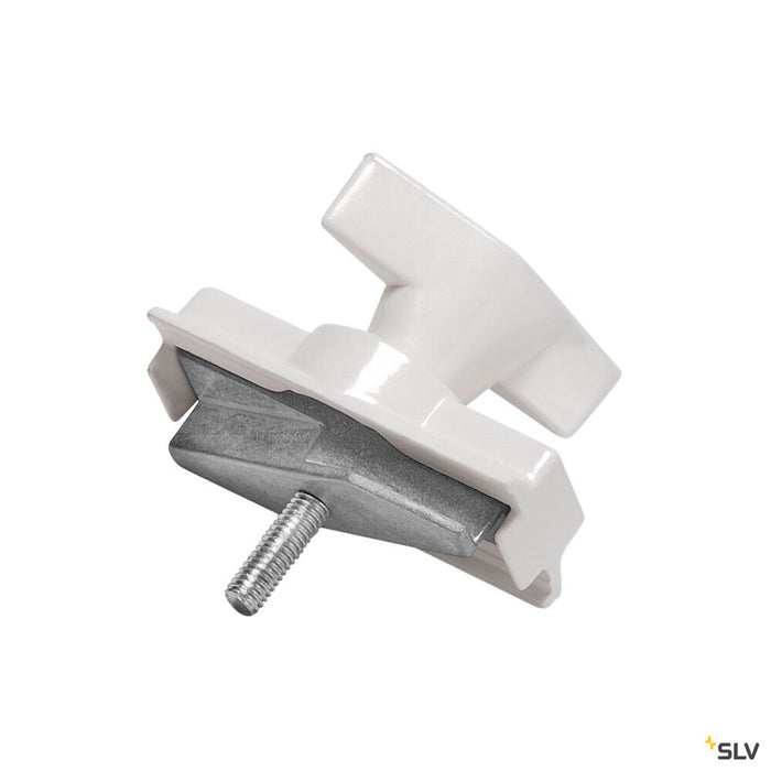 MECHANICAL ADAPTER, for S-TRACK 240V 3-circuit surface-mounted track, traffic white