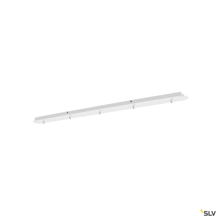 FITU five-way ceiling plate, long, white