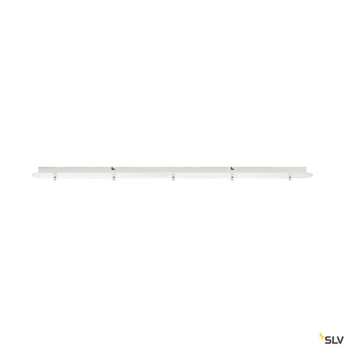FITU five-way ceiling plate, long, white