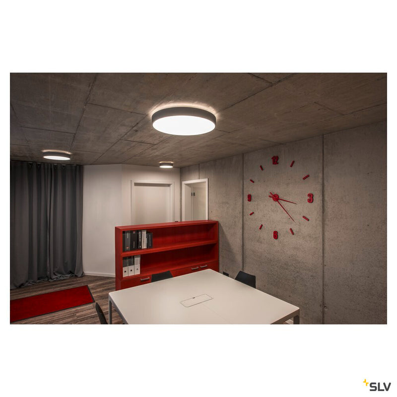 SLV 1001882 - MEDO 30 CW AMBIENT, LED Outdoor surface-mounted wall and ceiling light, TRIAC, silver-grey 3000/4000K