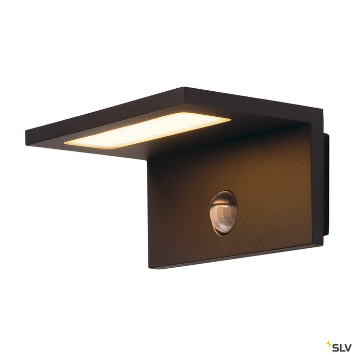 ANGOLUX SENSOR WL, LED Outdoor surface-mounted wall light, IP44, anthracite, 3000K
