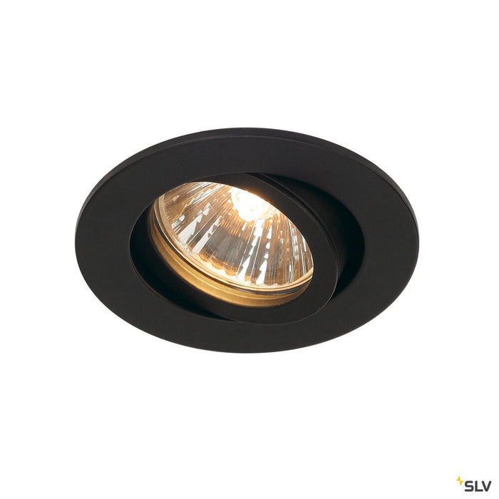 NEW TRIA 68 round, indoor recessed ceiling light, QPAR51, black, 50W