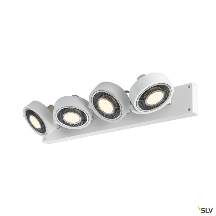 KALU CW, indoor surface-mounted wall and ceiling light, quad, QPAR111 white 4x75W