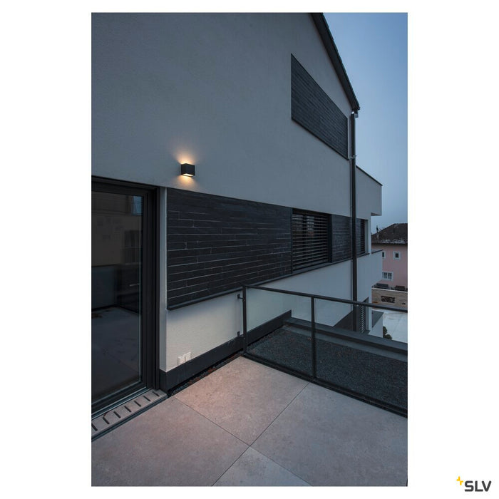 SITRA CUBE WL, LED outdoor surface-mounted wall and ceiling light, anthracite, IP44, 3000K, 10W