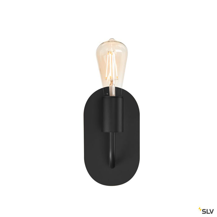 FITU WL, Indoor surface-mounted wall light, E27, black, max. 24W