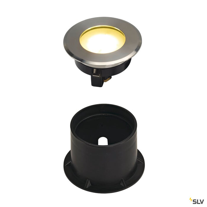 DASAR Flat, outdoor LED recessed floor light, stainless steel 304, 4000K, IP67, 4.3W