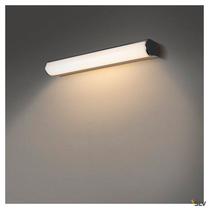 MARYLIN, LED Outdoor surface-mounted wall light, chrome, IP44, 3000K, 10W