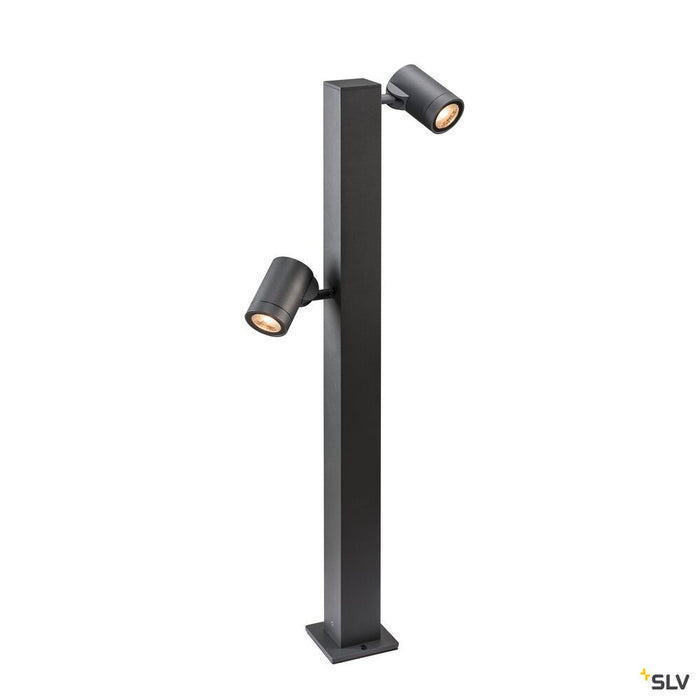 HELIA Double Pole, LED outdoor floor stand, anthracite, IP55 3000K
