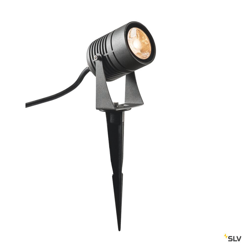LED SPIKE, LED outdoor ground spike luminaire, anthracite, IP55, 3000K, 40°