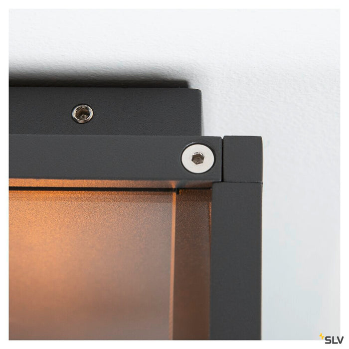 QUADRULO WL E27 outdoor surface-mounted wall light, anthracite