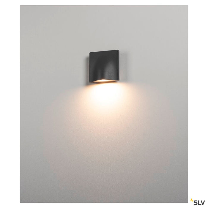 VILUA S WL Outdoor recessed wall light, anthracite, 3000K IP54 100° 405lm