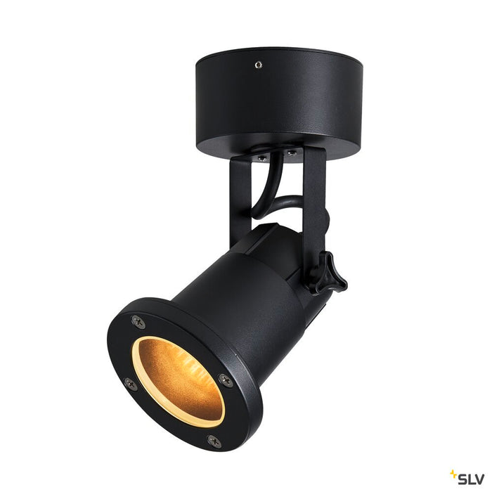 NAUTILUS WL QPAR51, Outdoor surface-mounted wall light, black