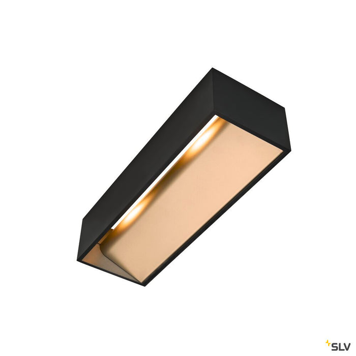 LOGS IN L Indoor LED recessed wall light,, black/gold, 2000-3000K, DIM-TO-WARM