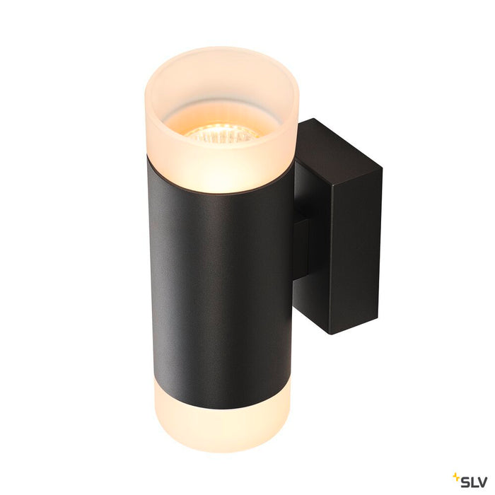 ASTINA UP/DOWN QPAR51, Indoor surface-mounted wall light, black