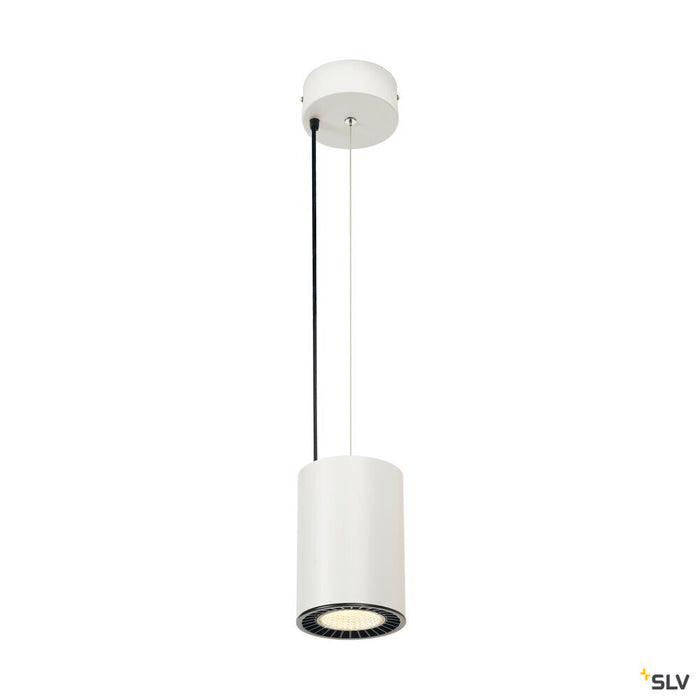 SUPROS PD, Indoor LED pendant, round, white, 4000K, 60° reflector, CRI90, 3520lm