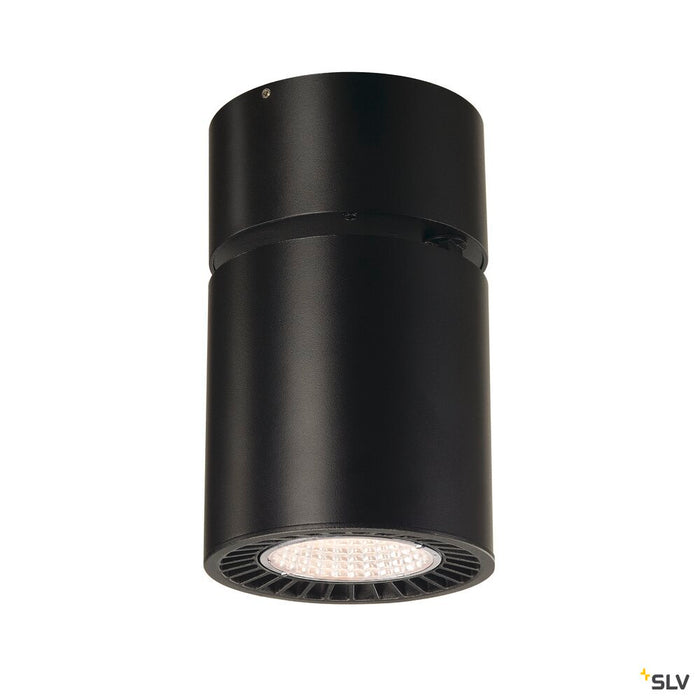 SUPROS MOVE CL, Indoor LED ceiling mounted light, round, black, 3000K, 60° reflector, CRI90, 2600lm