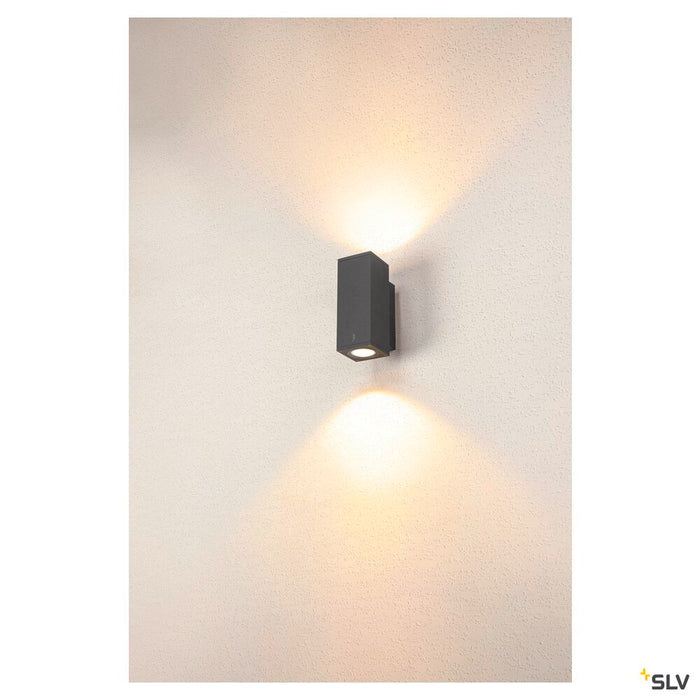 ENOLA SQUARE UP/DOWN S, outdoor LED surface-mounted wall light anthracite