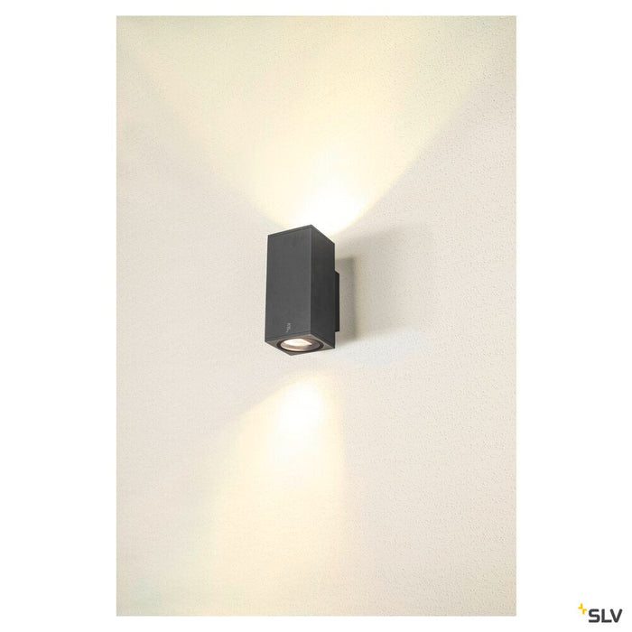ENOLA SQUARE UP/DOWN M, outdoor LED surface-mounted wall light anthracite