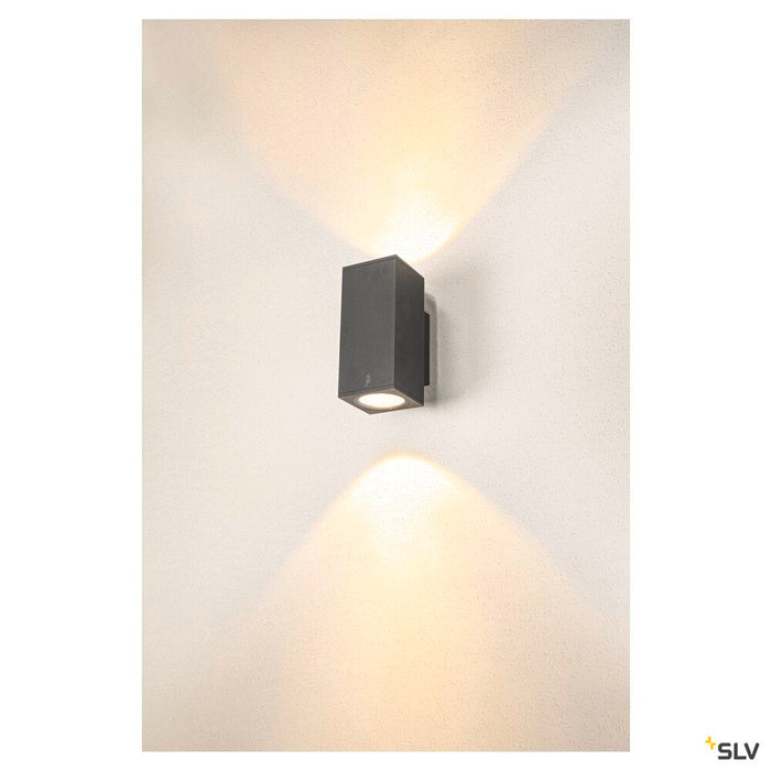ENOLA SQUARE UP/DOWN M, outdoor LED surface-mounted wall light anthracite