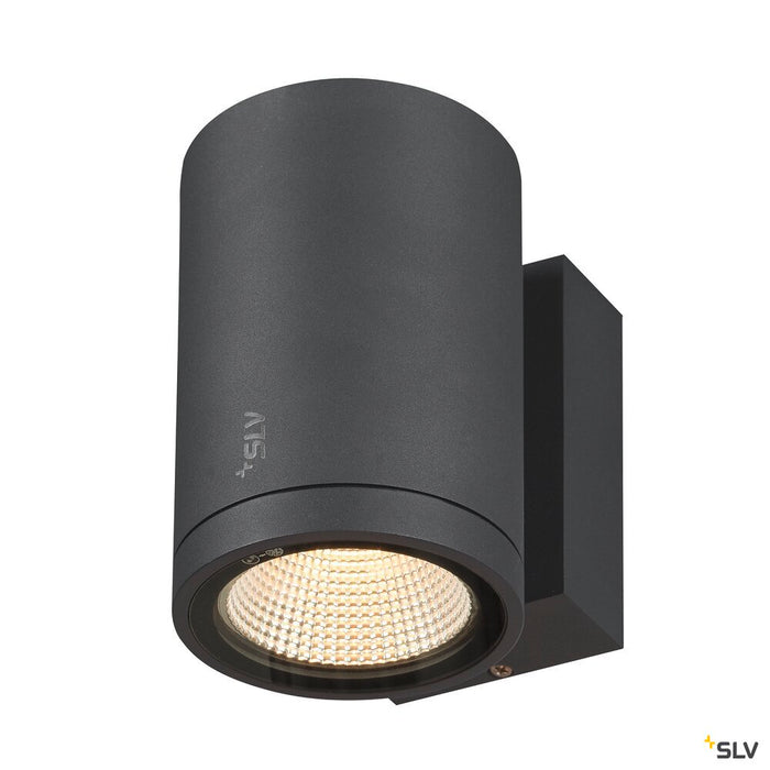 ENOLA ROUND M, single outdoor LED surface-mounted wall light anthracite
