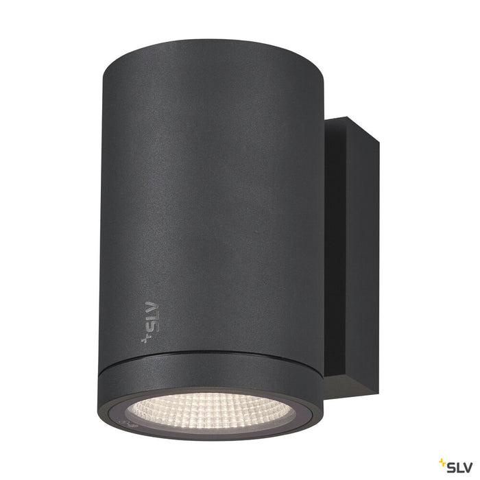ENOLA ROUND M, single outdoor LED surface-mounted wall light anthracite