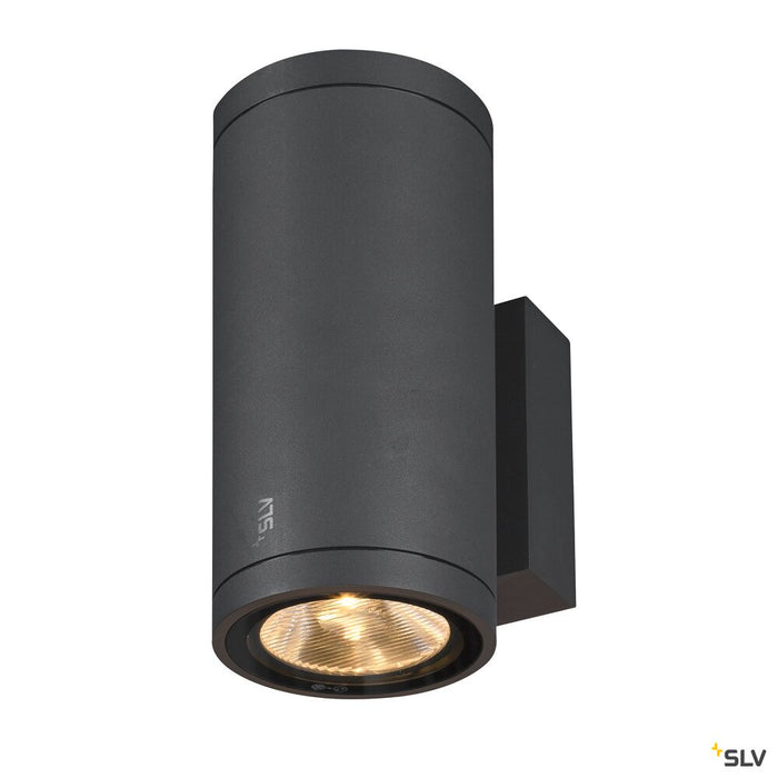 ENOLA ROUND UP/DOWN M, outdoor LED surface-mounted wall light anthracite