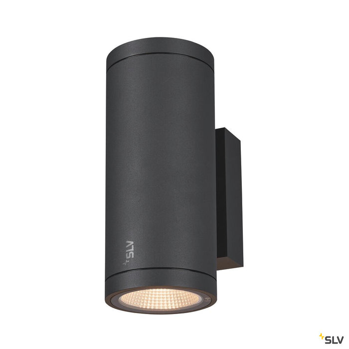 ENOLA ROUND UP/DOWN M, outdoor LED surface-mounted wall light anthracite