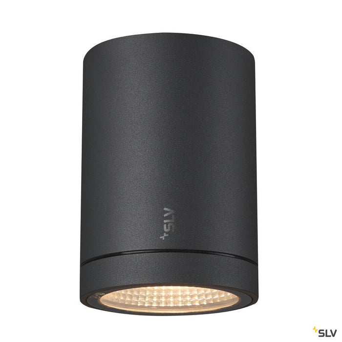 ENOLA ROUND S, outdoor LED surface-mounted ceiling light anthracite