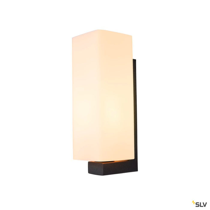 QUADRASS, indoor surface-mounted wall light, E27, black