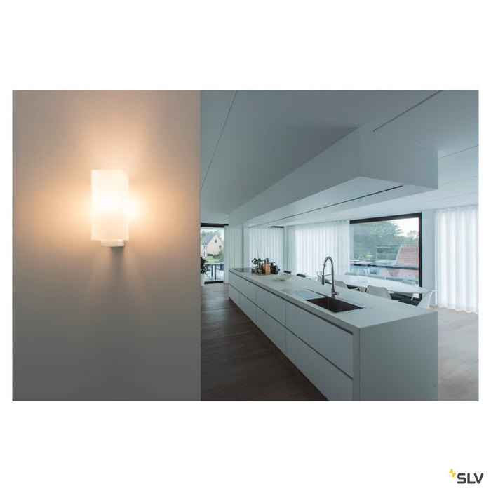 QUADRASS, indoor surface-mounted wall light, E27, white