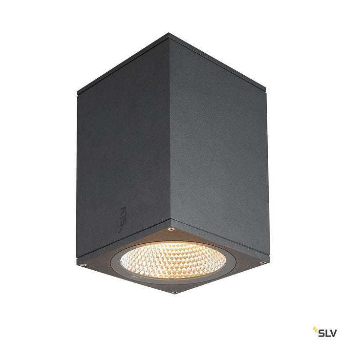 ENOLA SQUARE L, outdoor LED surface-mounted ceiling light anthracite CCT 3000/4000K