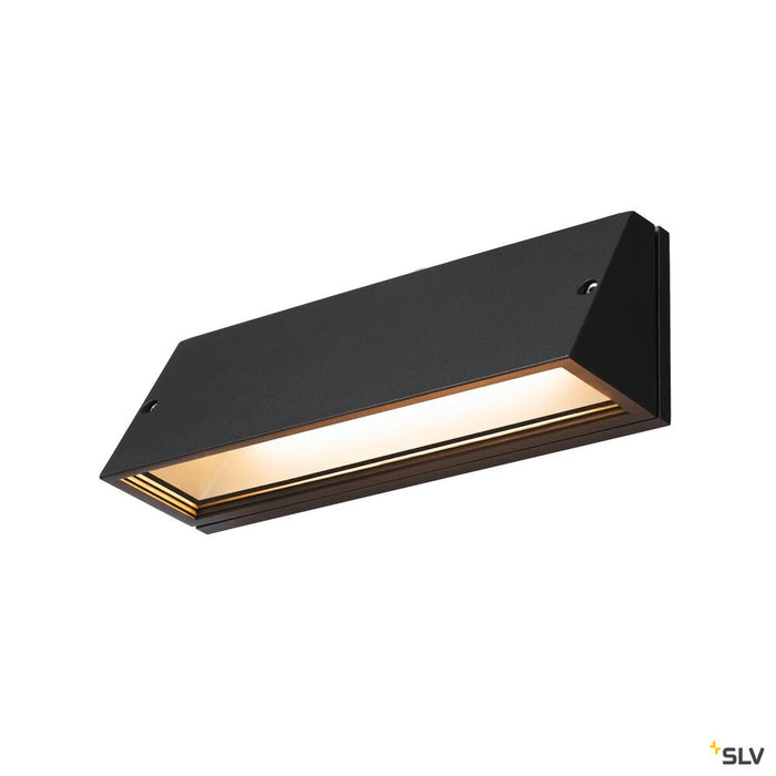 PEMA WL, outdoor LED surface-mounted wall light black CCT switch 3000/4000K