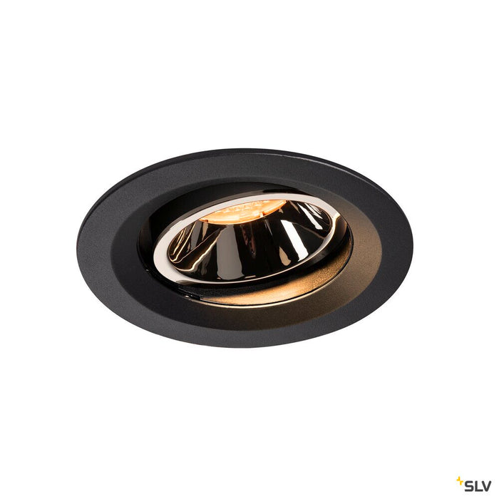 NUMINOS MOVE DL M, Indoor LED recessed ceiling light black/chrome 2700K 20° rotating and pivoting