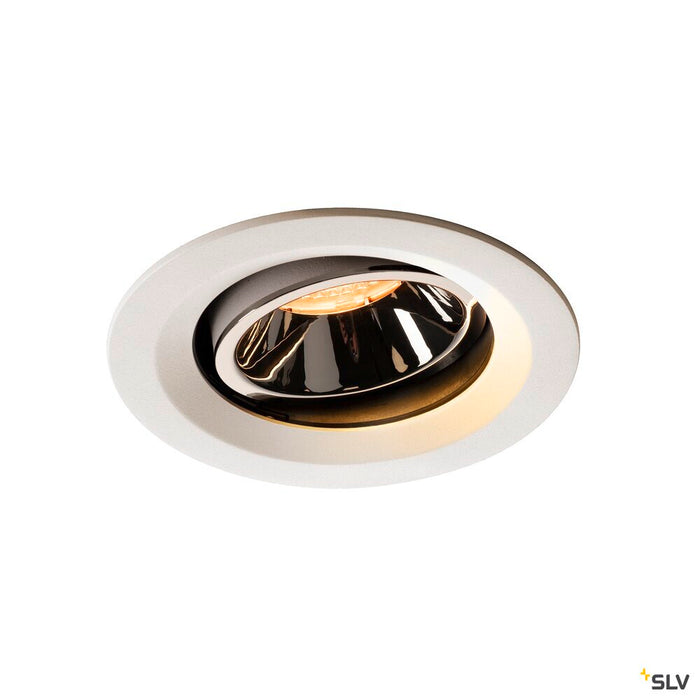 NUMINOS MOVE DL M, Indoor LED recessed ceiling light white/chrome 2700K 20° rotating and pivoting