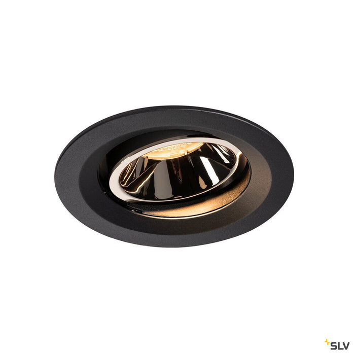 NUMINOS MOVE DL M, Indoor LED recessed ceiling light black/chrome 3000K 20° rotating and pivoting