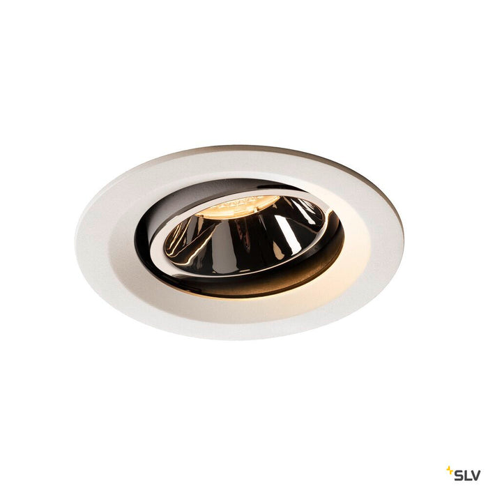 NUMINOS MOVE DL M, Indoor LED recessed ceiling light white/chrome 3000K 20° rotating and pivoting