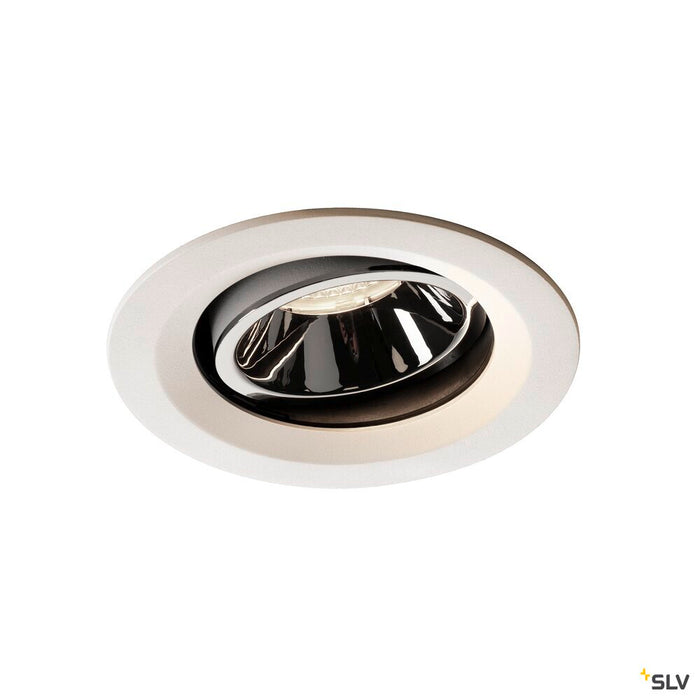 NUMINOS MOVE DL M, Indoor LED recessed ceiling light white/chrome 4000K 20° rotating and pivoting