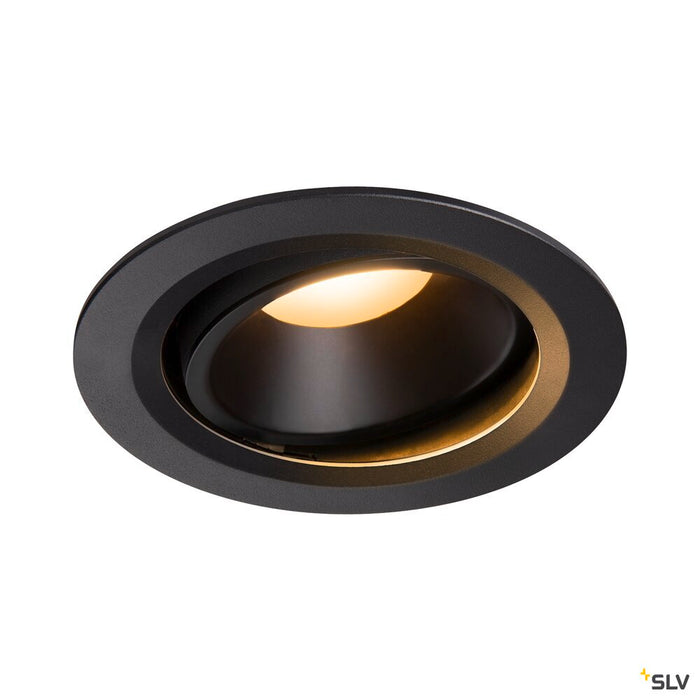 NUMINOS MOVE DL L, Indoor LED recessed ceiling light black/black 2700K 20° rotating and pivoting