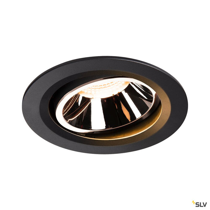 NUMINOS MOVE DL L, Indoor LED recessed ceiling light black/chrome 2700K 20° rotating and pivoting