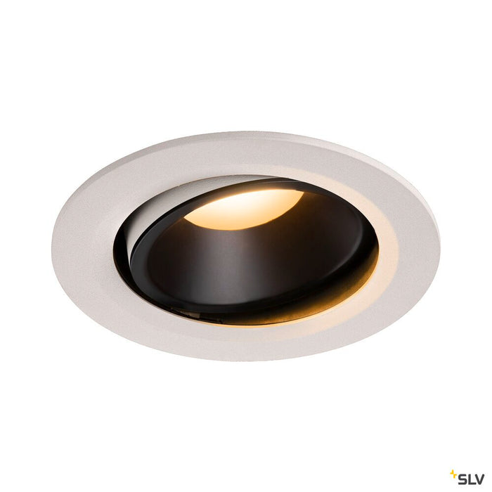 NUMINOS MOVE DL L, Indoor LED recessed ceiling light white/black 2700K 20° rotating and pivoting