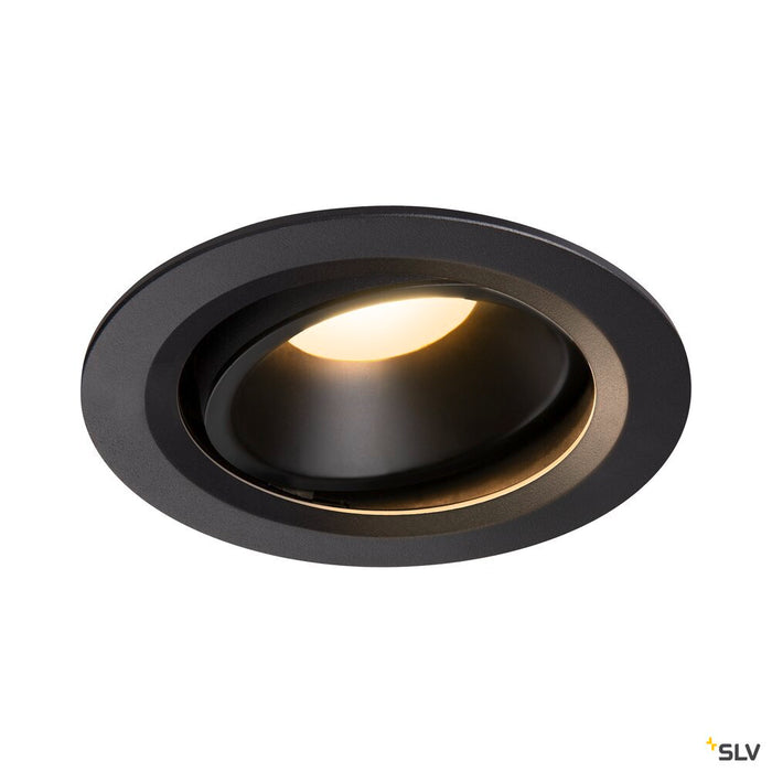 NUMINOS MOVE DL L, Indoor LED recessed ceiling light black/black 3000K 20° rotating and pivoting
