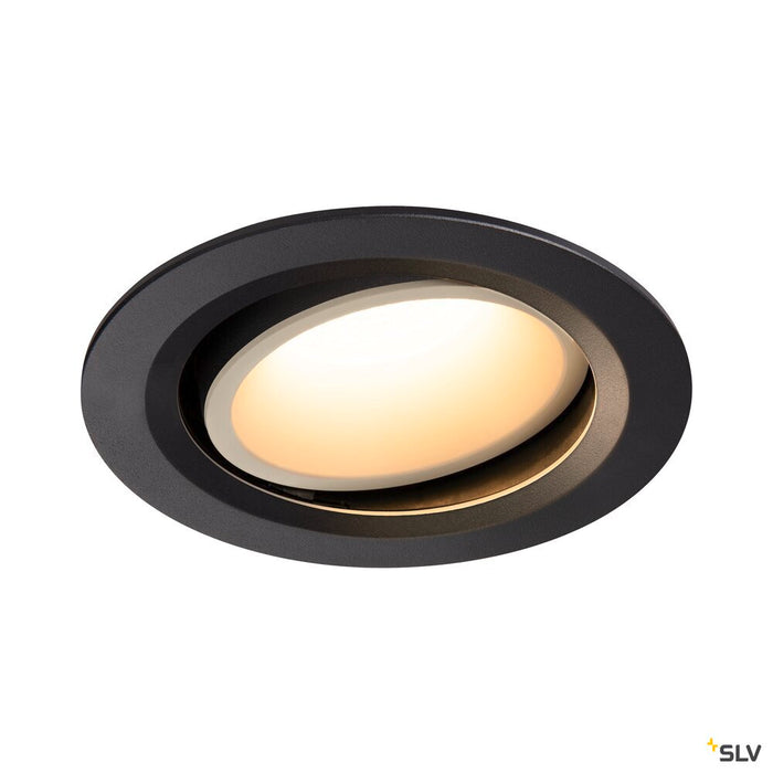 NUMINOS MOVE DL L, Indoor LED recessed ceiling light black/white 3000K 20° rotating and pivoting
