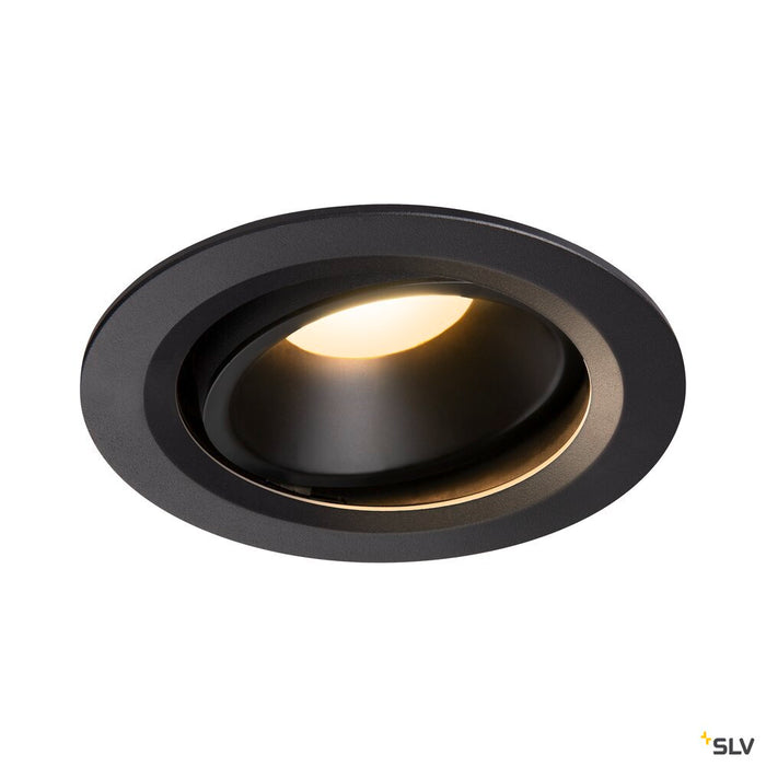 NUMINOS MOVE DL L, Indoor LED recessed ceiling light black/black 3000K 40° rotating and pivoting