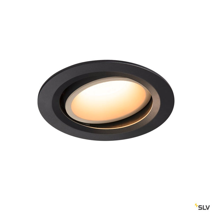 NUMINOS MOVE DL L, Indoor LED recessed ceiling light black/white 3000K 55° rotating and pivoting