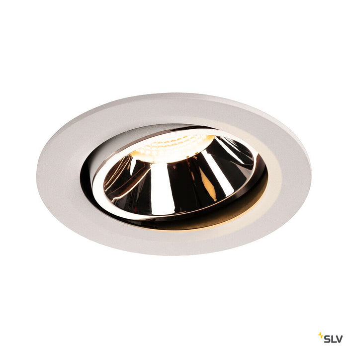 NUMINOS MOVE DL L, Indoor LED recessed ceiling light white/chrome 3000K 20° rotating and pivoting